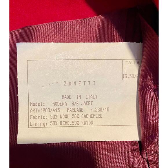 Zanetti Cashmere and Wool Italian Men's Sportscoat - Picture 3 of 6